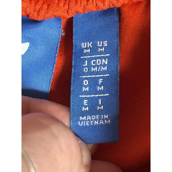 Adidas Orange/wht Side Zip Zip Pockets Track Pants Streetwear Outdoor Y2K Sporty - Picture 10 of 12